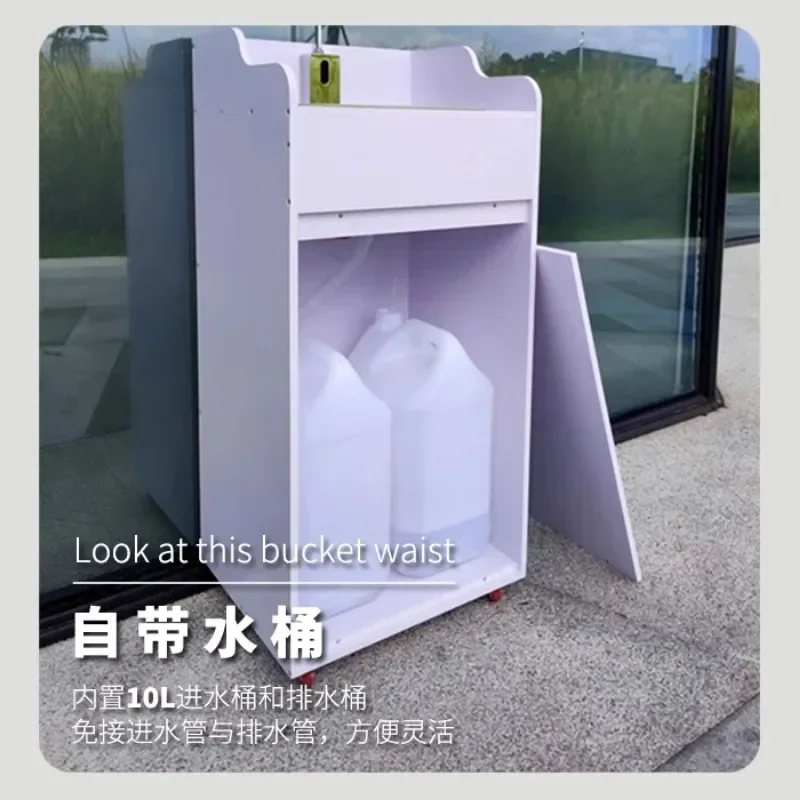 Mobile Induction Contactless Outdoor Water Storage Installation Free Portable Sink for Camping Picnic Outdoor Event Hand Washing