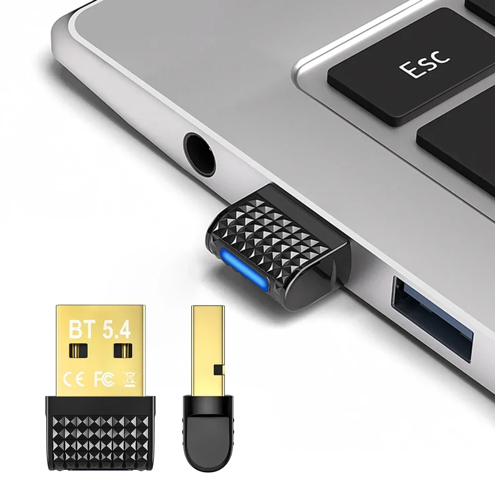 

BT 5.4 Adapter USB BT 5.3 Dongle Wireless BT Transmitter Receiver for BT Keyboard/Mouse/Headphone/Speaker