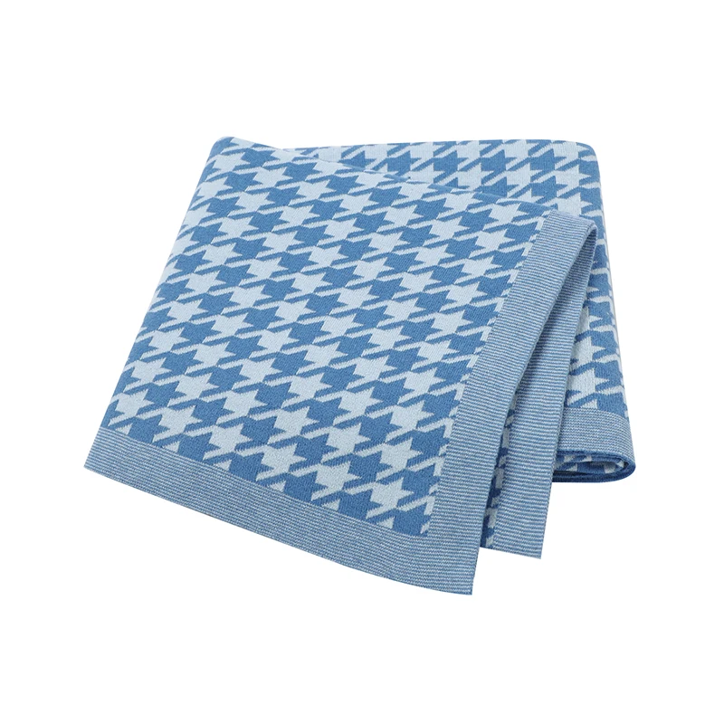 Super Soft Baby Blankets Newborn Girls Boys Monthly Swaddle Wrap Quilts Plaid Cotton Knitted Toddler Infant Stroller Bedding Mat