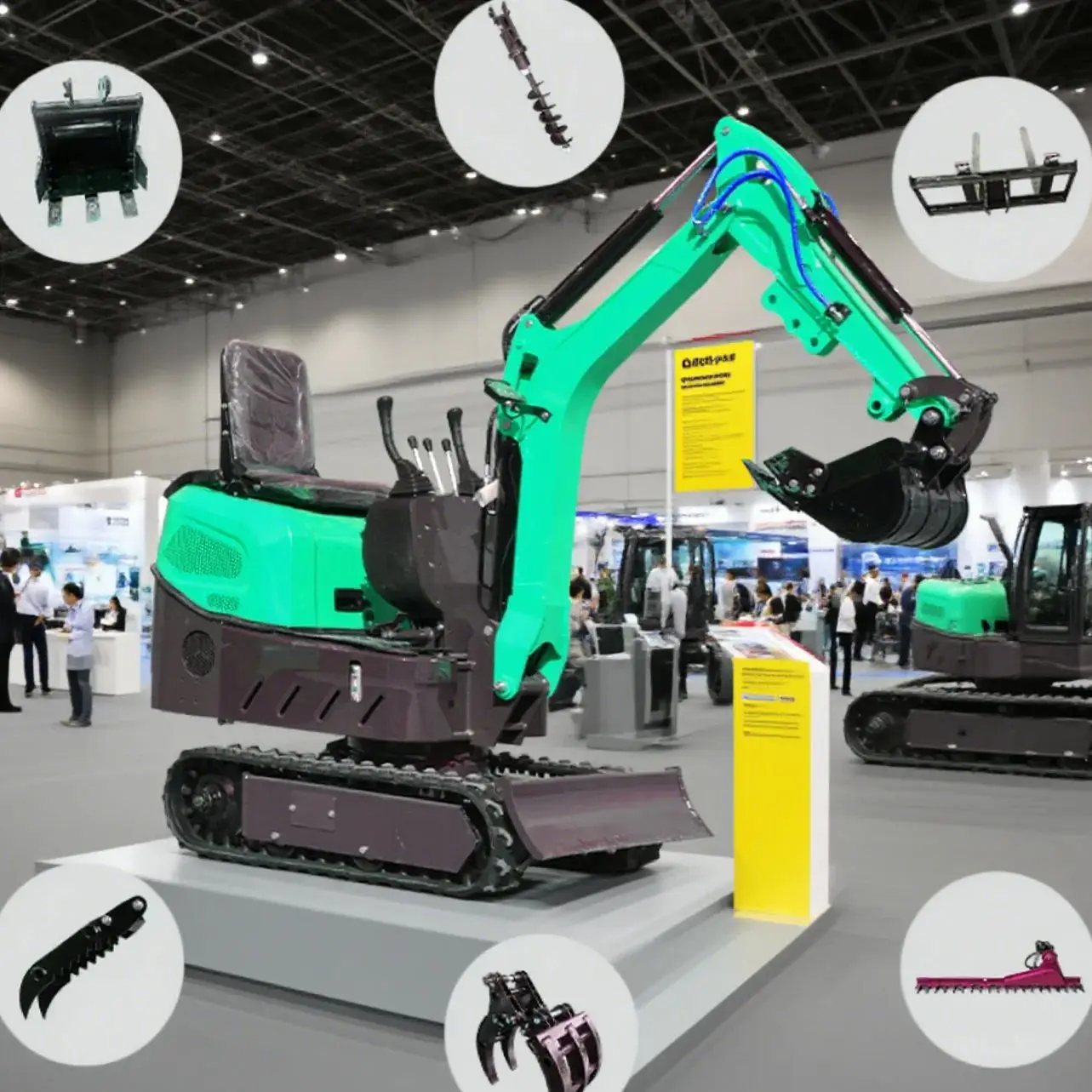 

Small excavator 1.2 tons EPA CE Euro 5 household agricultural tracked Kubota engine for sale