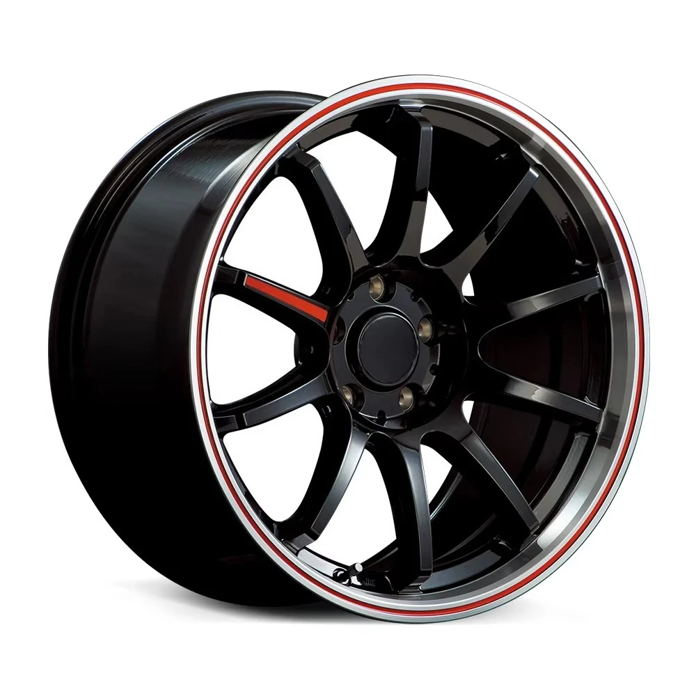 Authentic 10-spoke 3D Effect Forged Aluminum Alloy Wheels Rims for RAYS MID RACING R10 Sporty Racing Style for VW Suzuki