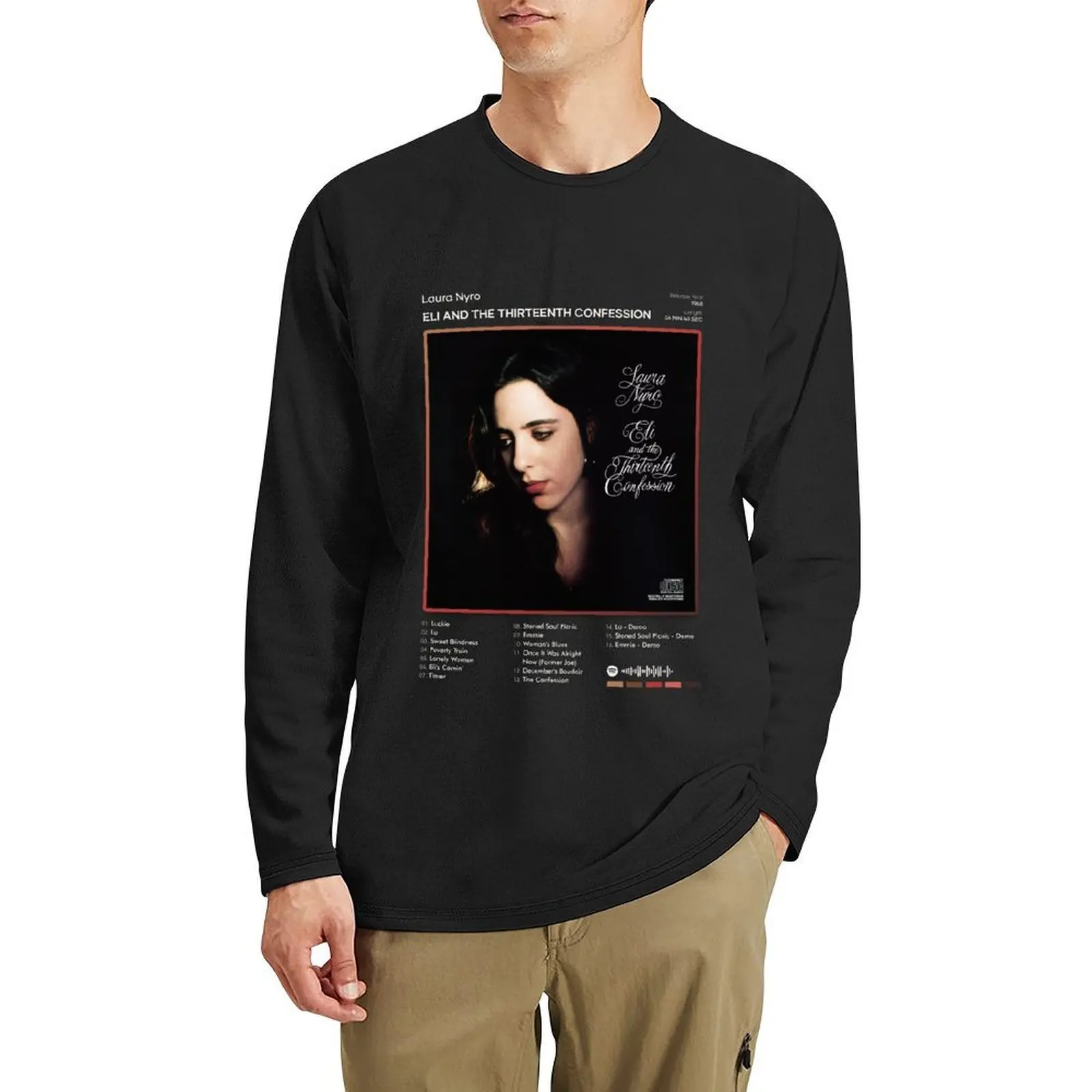 Laura Nyro - Eli And The Thirteenth Confession Tracklist Album Long T-Shirt anime black t shirt black t-shirts for men