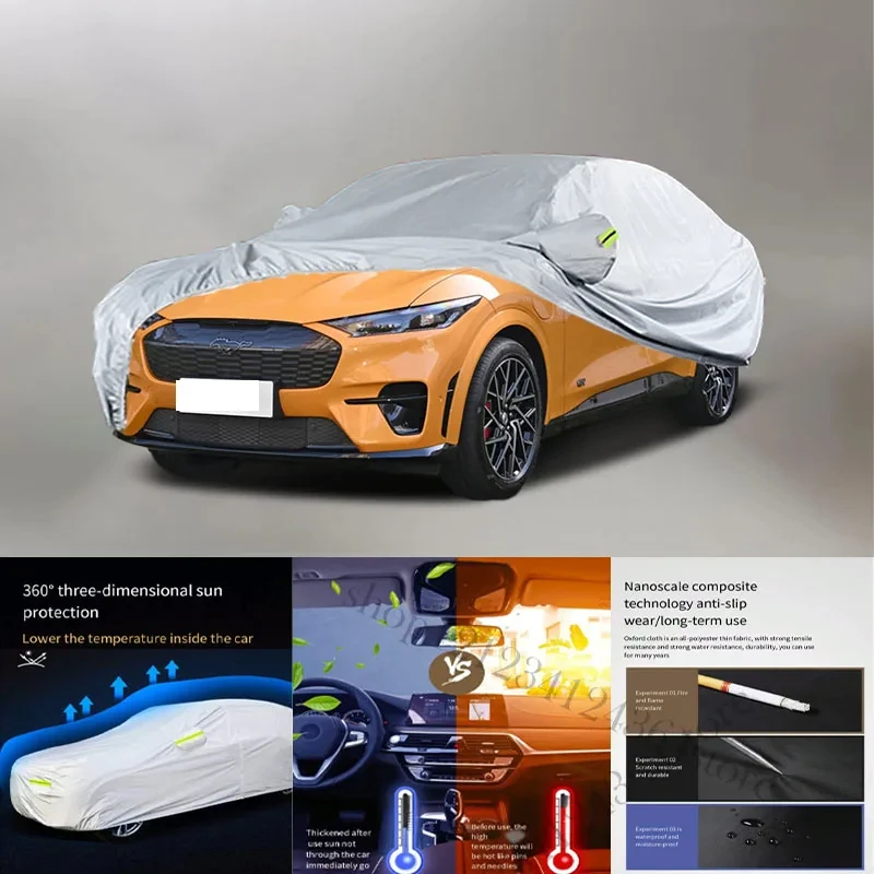 For Ford-Mustang-mach-e Auto Anti snow Anti dust Anti-uv Anti peeling paint And Anti Rainwater 210t Car cover protection