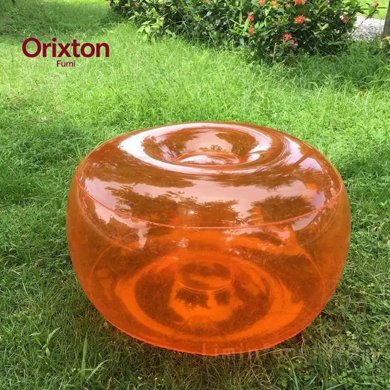 Outdoor Inflatable Stool Footstool Air Chair Inflatable Small Sofa Household Car Portable Stool Transparent Series Chairs
