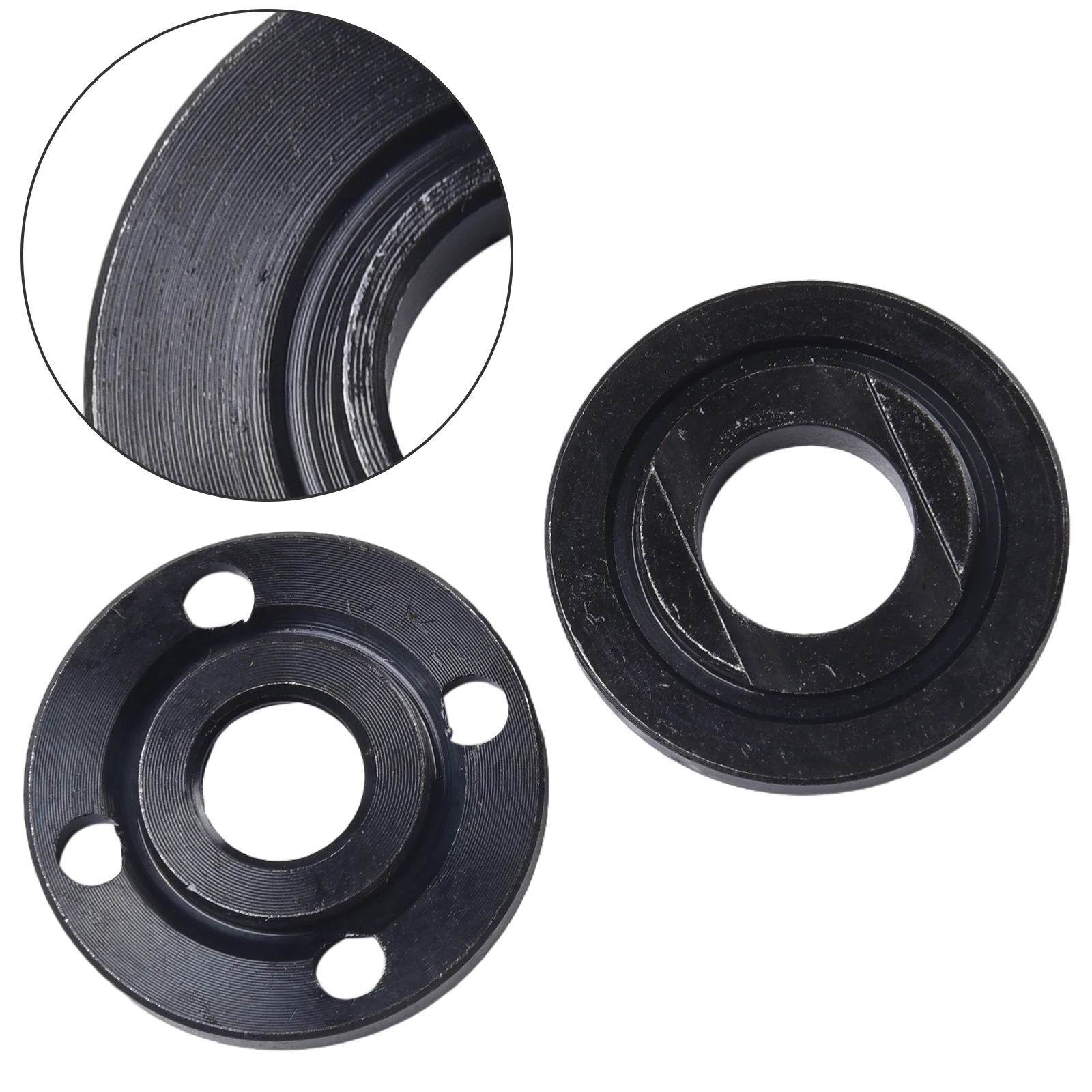 

Black Pressure Plate Replacement Workshop Equipment Flange Nut Set Tools Inner Outer Power Tools Pressure Plate