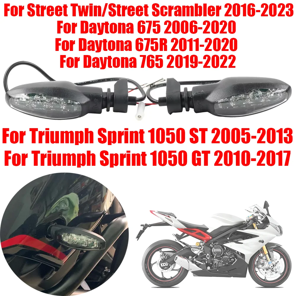 

For Triumph Street Twin 900 Street Scrambler Daytona 675 765 675R Sprint 1050 Turn Signal Light Indicator Blinker Flashers Lamp