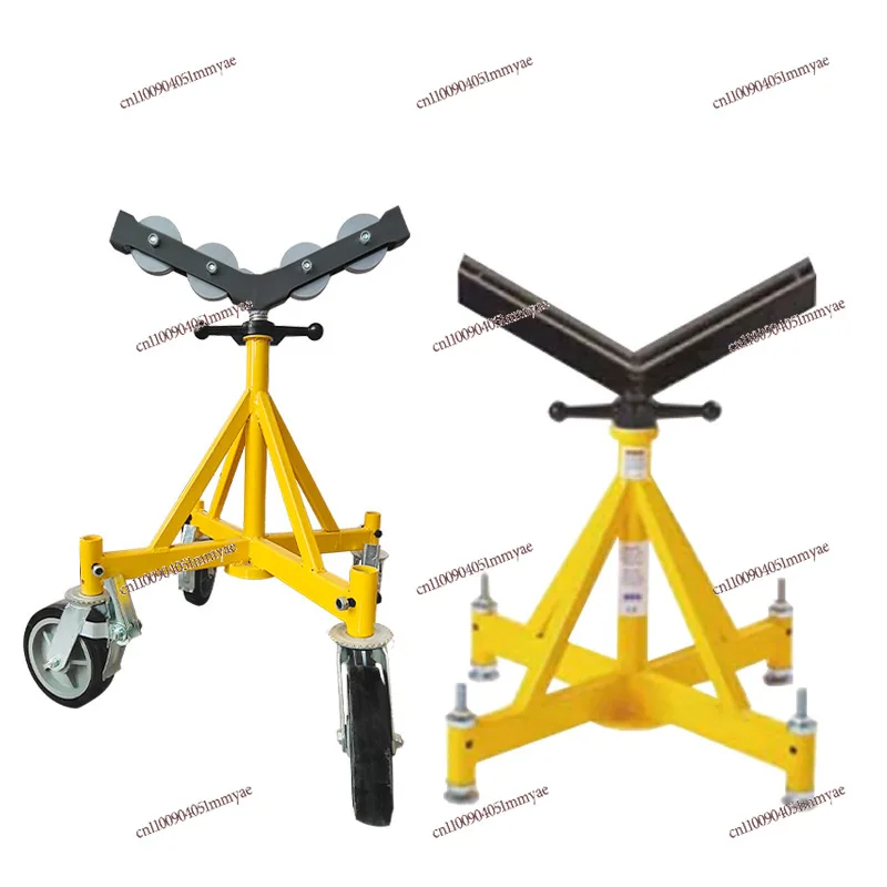 

V-head Roller Pipe Bracket Pipe Pliers Adjustable Pipe Bracket Floor Telescopic Adjustment