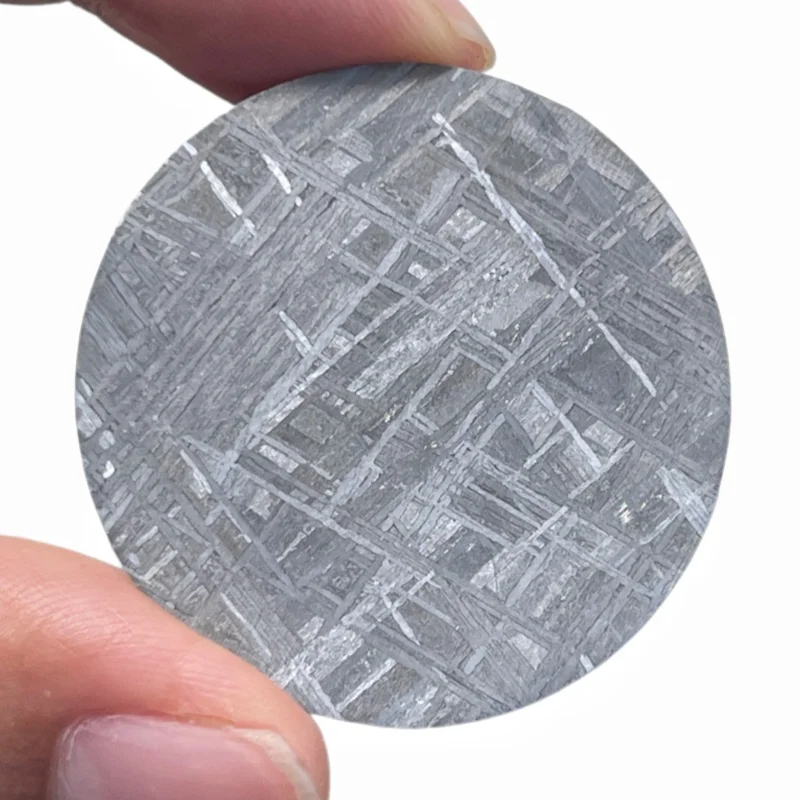 Genuine Gibeon Meteorite Round Disc Watch Dial Blank Clear Widmanstätten Veins For Watch Modification And Collection