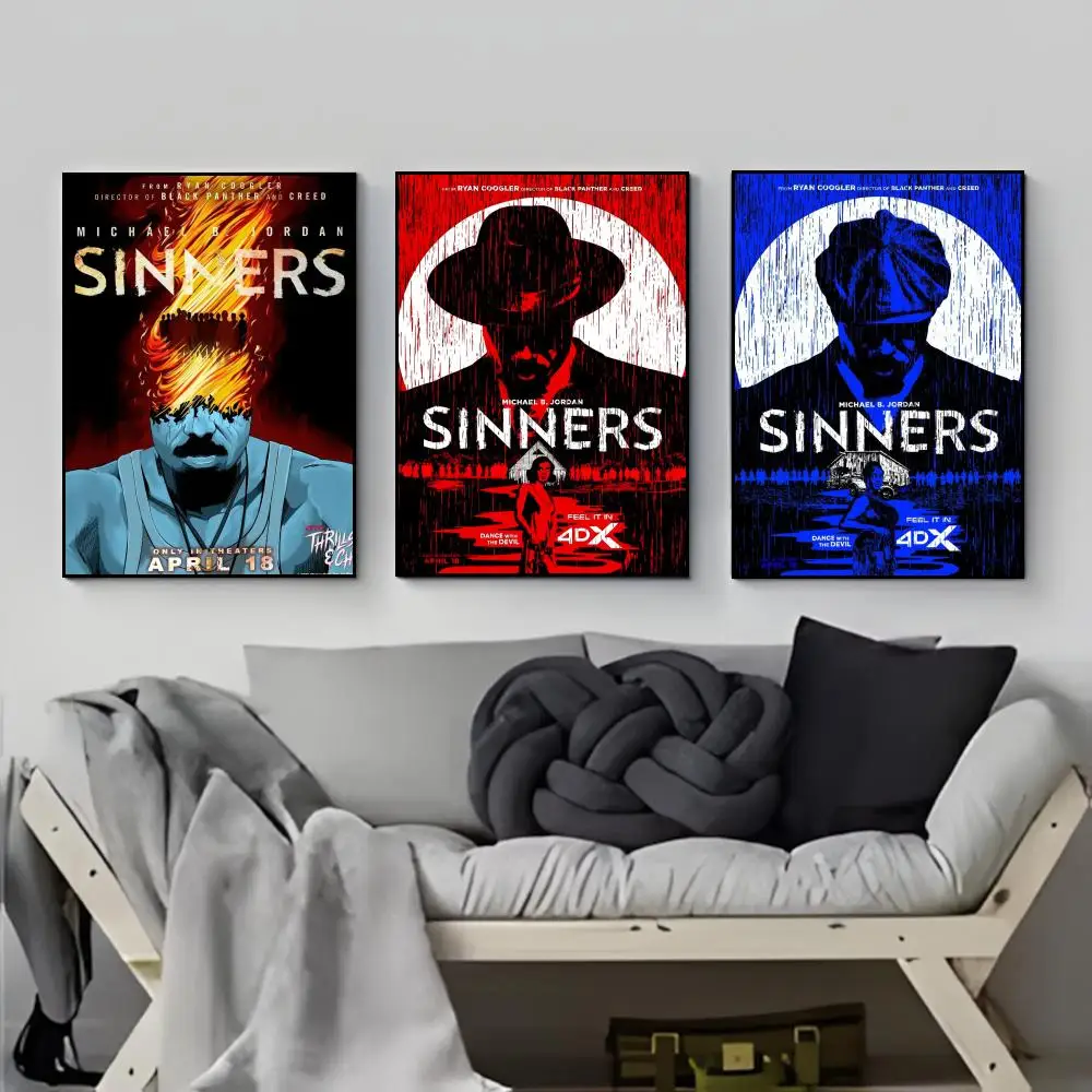 Dark Edgy Theme S-Sinners Poster Poster HD  Waterproof Wall Sticker Bar Living Room Decor Gift