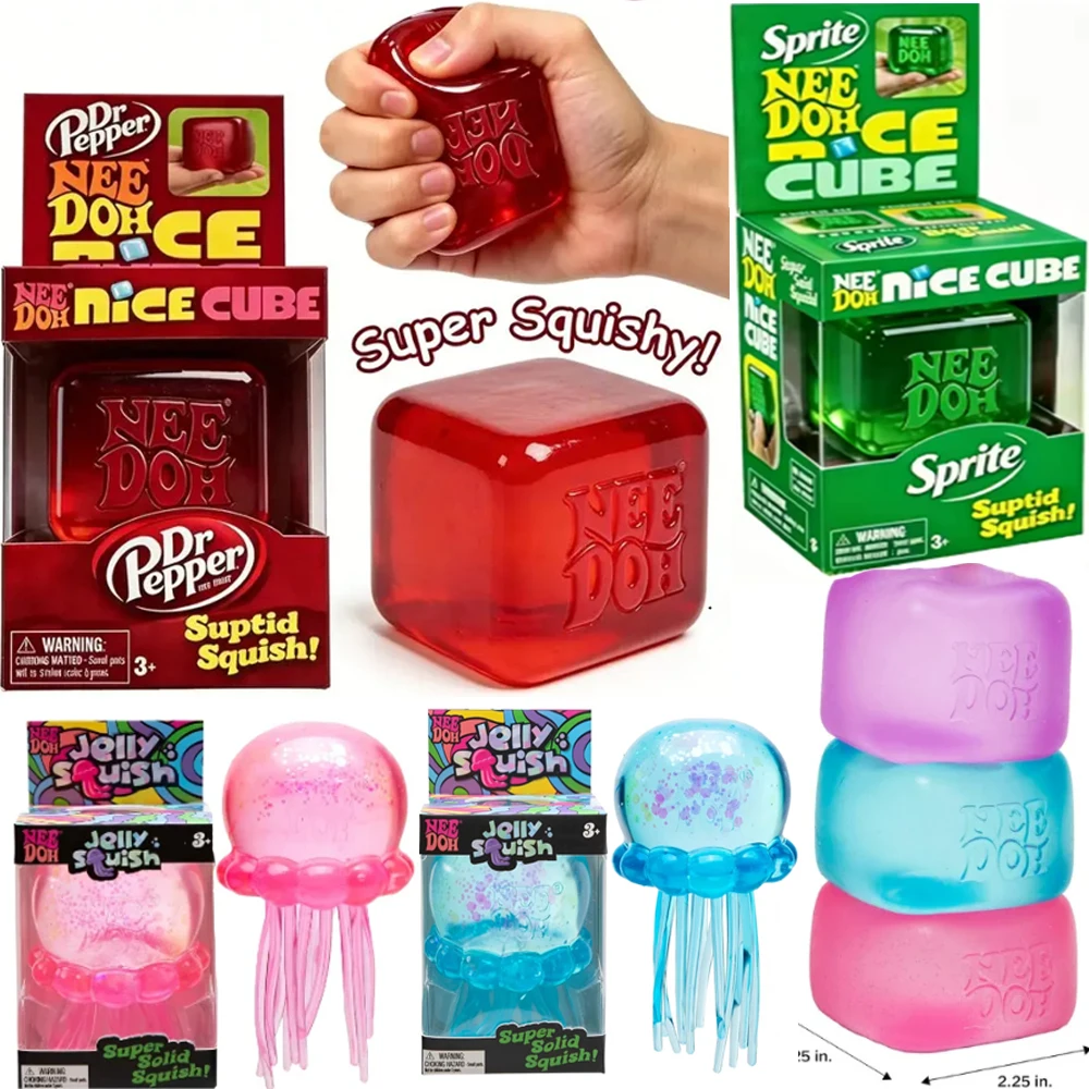 @ Bestätigter Needoh Fuzz Ball Jellyfish Squishy Blind Box Stressabbau Anti-Angst Quetschspielzeug Party-Requisite Geschenk Großhandel
