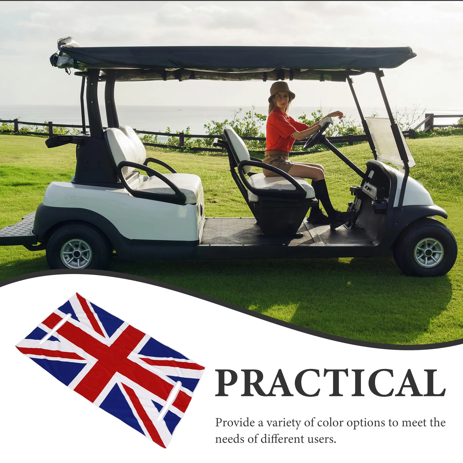 Golf Cart Seat Towel Cover Premium Polyester Material with Unique Flag Pattern Stylish Seat Protection for Men Women Golfers