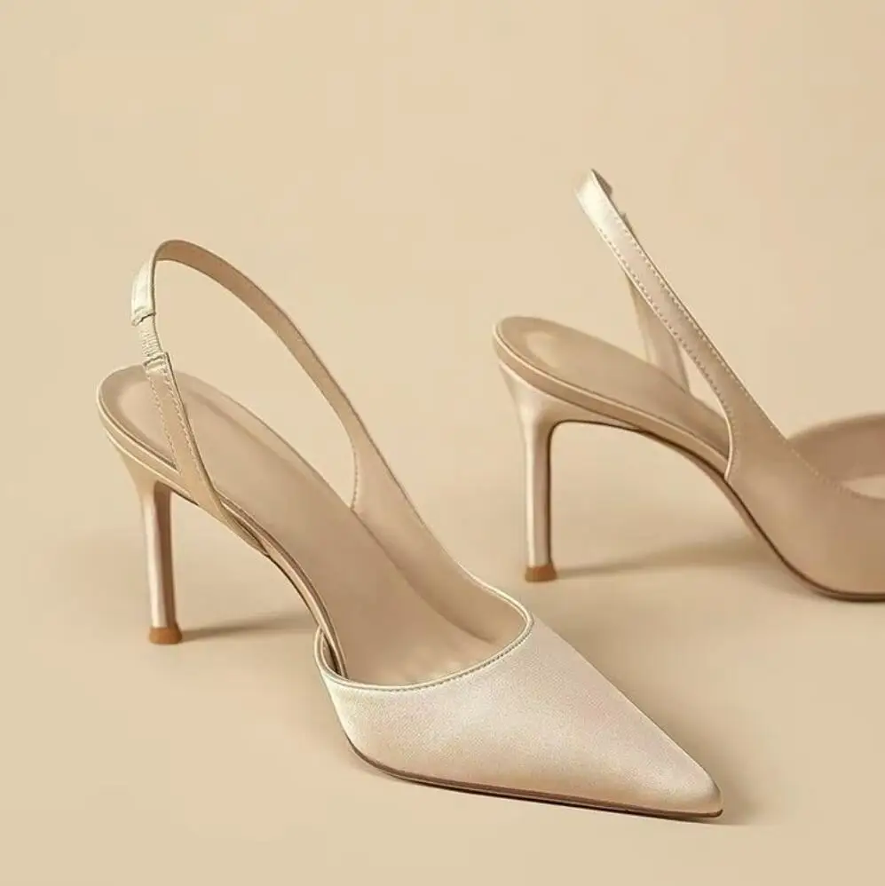 

2026 New Summer High Heel Women Sandals Fashion Pointed Toe Singbacks Shoes Ladies Elegant Dancing Party Pumps