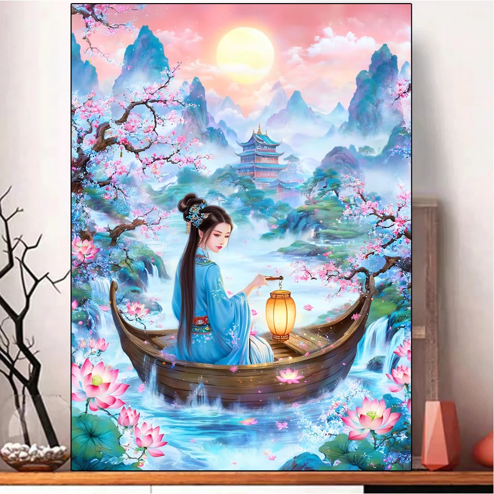 

5D DIY Diamond Painting Landscape Full Diamond Classical Beauty Mosaic Ship Embroidery Craft Kit Home Decoration Gift