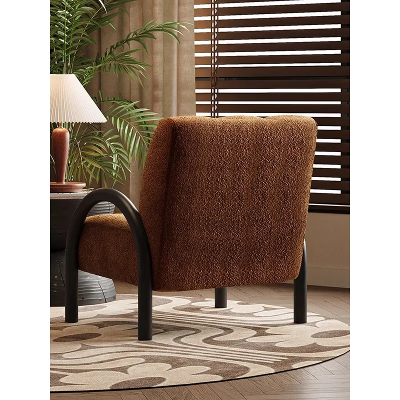 

Антикварное кресло для отдыха B&B из ткани, одноместный диван в стиле ретро для гостиной, балконное кресло для ленивого отдыха