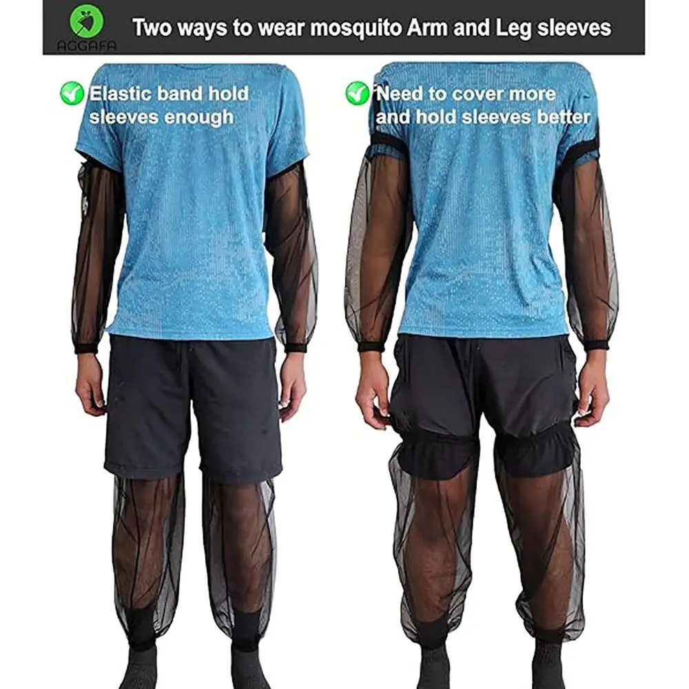 Neue atmungsaktive Moskito-Arm-Ärmel, Mesh, leichte Bein-Ärmel, Bein-Moskitonetze, Camping