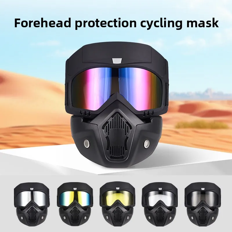 High Performance Harley Off Road Bike Riding Mask with Goggles Anti Splash Anti Glare UV Radiation Protection for Outdoor Skiing