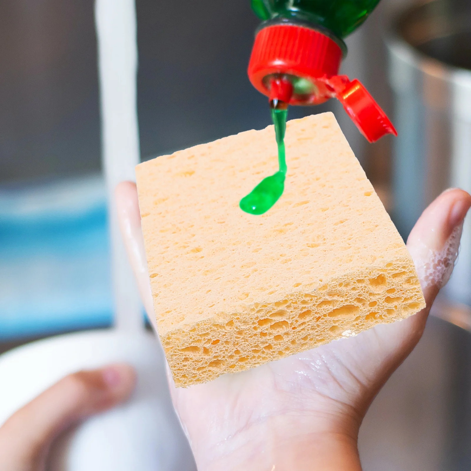 

12Pcs Compact Wok Sponge Exquisite Details Good Helper for Kitchen Bathroom Housewarming Gift Wok Sponge Kitchen Accessory