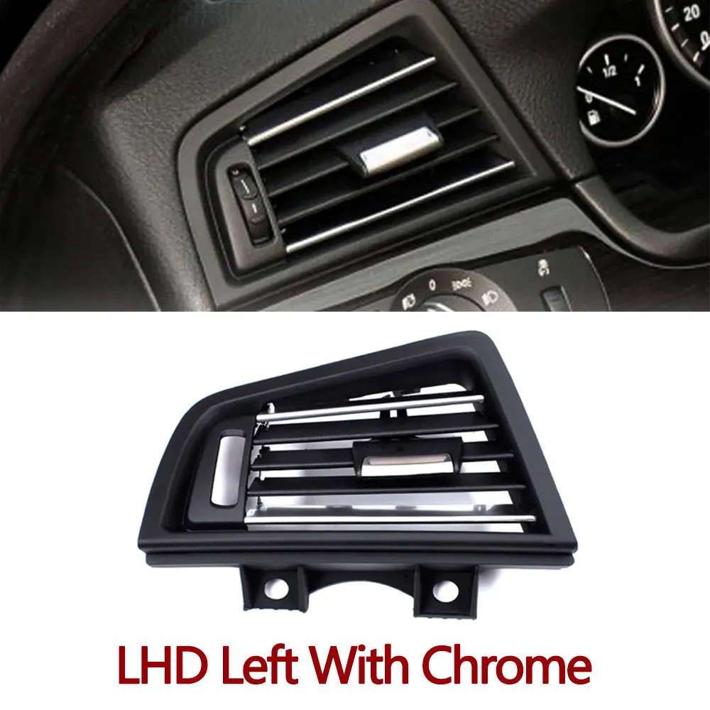 LHD RHD Auto Vorne Hinten Klimaanlage Verchromt AC Vent Grille Outlet Abdeckung Panel Für BMW 5er F10 F11 F18 520i 523i 525i