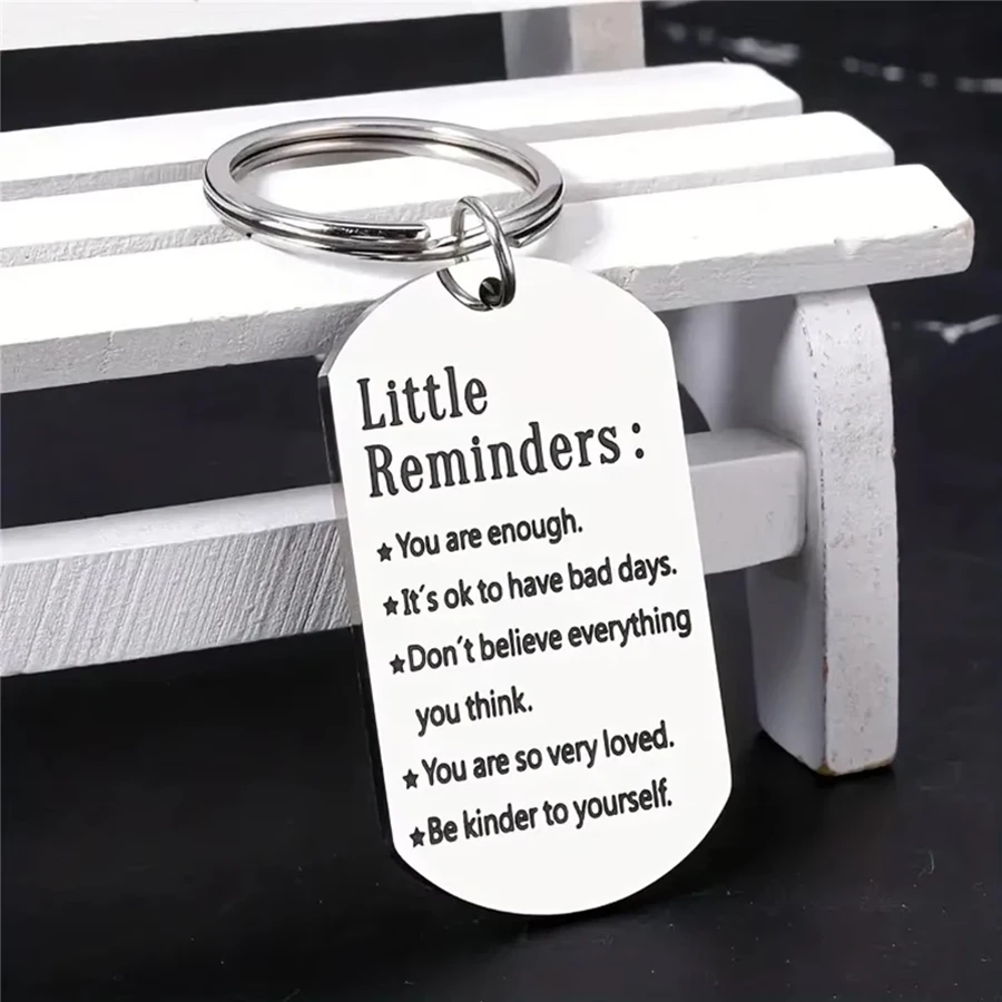 Inspirierender Schlüsselanhänger als Geschenk für Sohn, Tochter, Schwester, Bruder, Edelstahl-Schmuck, Schlüsselanhänger, Geburtstag, Weihnachten, für Männer und Frauen – Detail 2