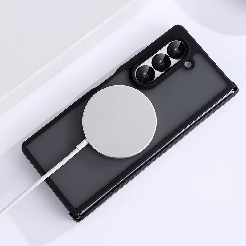 Für Samsung Galaxy Z Fold 4 5 6 7 8 Ultra für Magsafe Hülle Transparente Scharnier-Faltbare Stoßfeste Magnetische Kabellose Ladeabdeckung – Detail 2