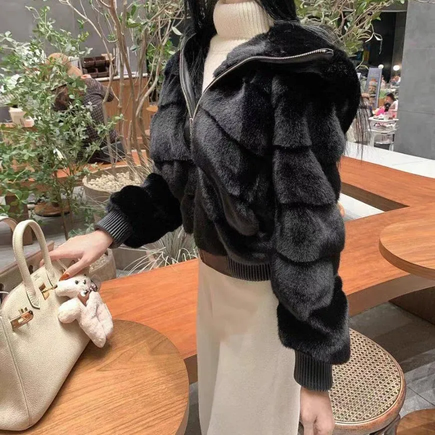 

Женская шуба с капюшоном Jaet, теплая, защита окружающей среды, Long Sve, зимняя новинка, корейский Sle, для поездок на работу, Sle