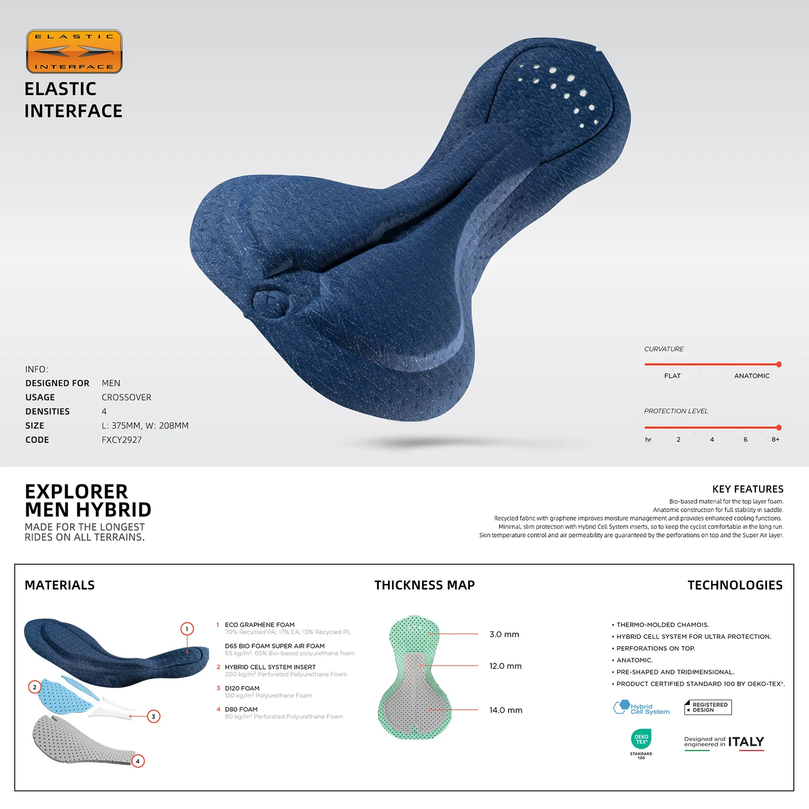 Cheji Herren-Radlerhose mit Trägern – Detail 1