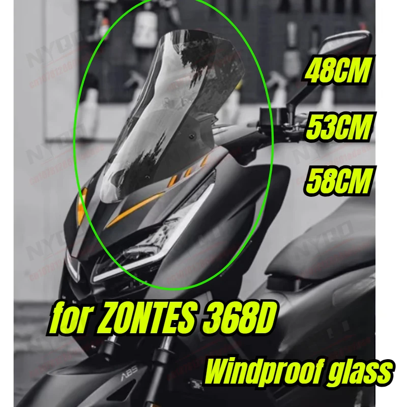 

FOR ZONTES 368D Windshield Modification Heightened Windshield Front Windshield Widened Accessories Rain Shield 368D