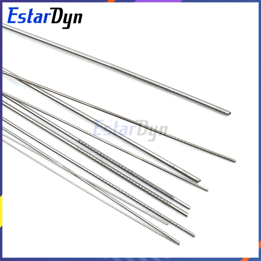 10 Set Jarum Baja Tahan Karat untuk PCB Sirkuit Elektronik, Jarum Lubang Tembus untuk Desoldering, Pengelasan, Perbaikan, 100mm 0.5-1.5mm, 10 set