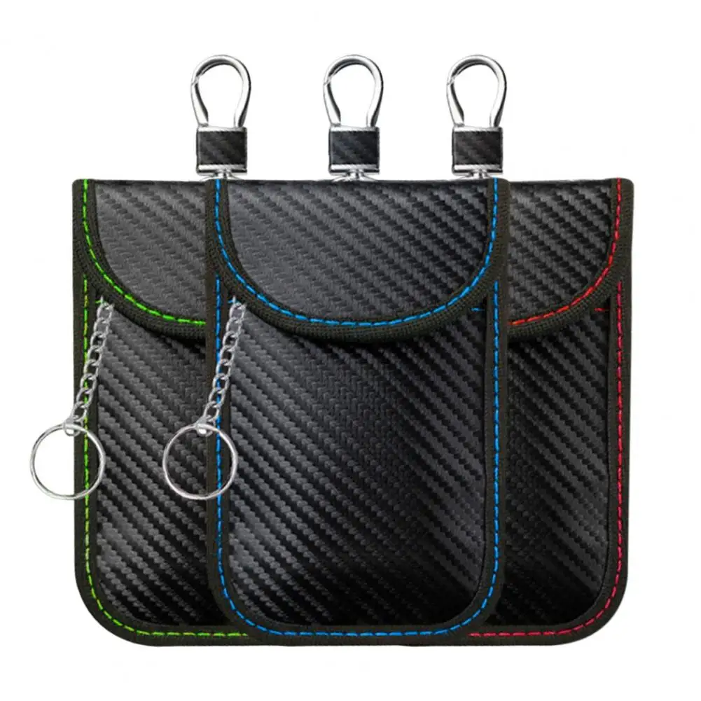 Faraday Bag 자동차 키 보관 주최자 내마모성 도난 방지 신호 차단 RFID 열쇠 고리 보호대 파우치 자동차 키 가방 열쇠주머니