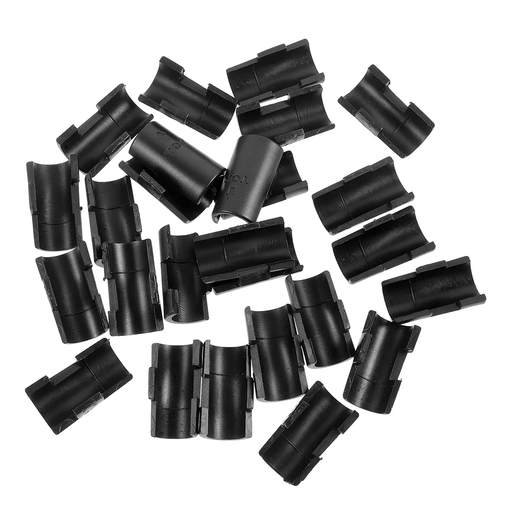 24 Pcs Wire Shelving Accessories Plastic Clips for Shelf Clamp Fixing Clap Post-shelving Sleeves Fasteners