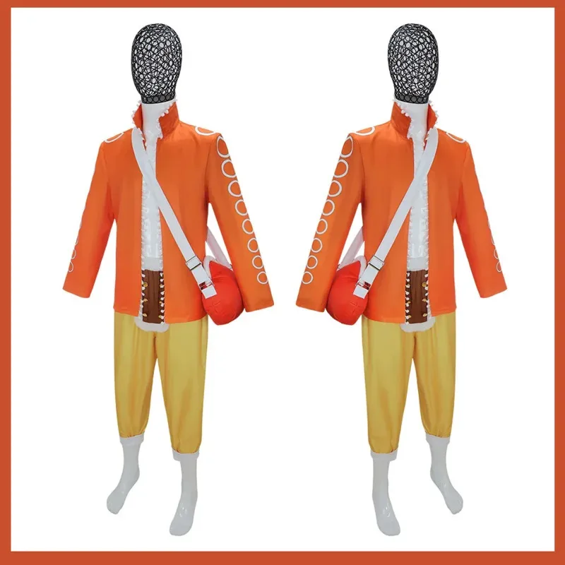 Disfraz de Cosplay de Anime Usopp, peluca explotada de dos años después, abrigo naranja de manga larga, uniforme para hombre, traje de Navidad y Halloween, 5ftu ^ 5 pies