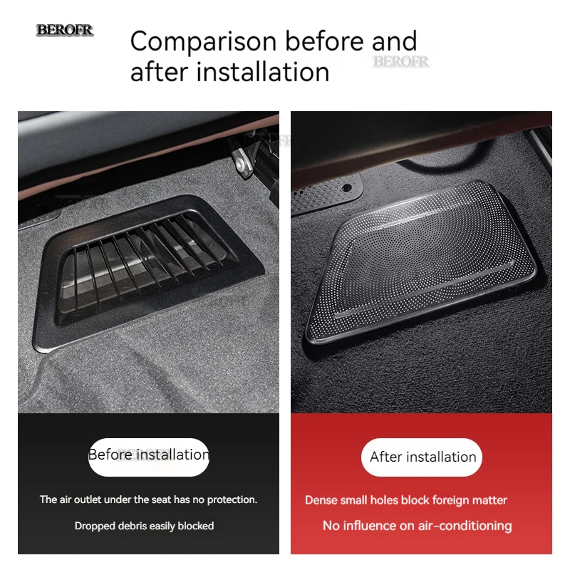 For BMW  iX 2022-2023 Car Seat air mask Protection Cover Rear Anti Dust Prevent Debris Black titanium 2-piece set