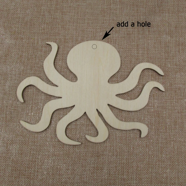 5,1–20,3 cm dick, unlackiert, blanko, Holz, unter dem Meer, Tier-Dophin-Laser, ausgeschnitten, Holzform, Bastelbedarf, Holzhandwerk-Ausschnitt – Detail 16