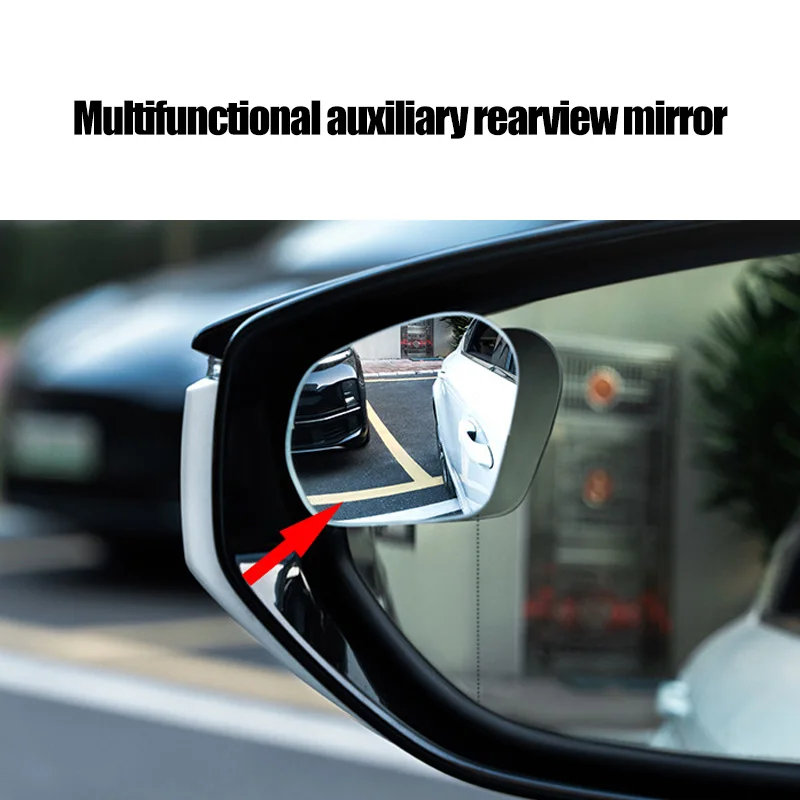 2Pcs Suction Cup Blind Spot Mirror for Car 360-Degree Parking Auxiliary Convex Mirror HD Wide Angle Rearview