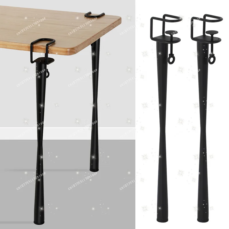 No-Drill Table Leg Bracket Coffee Table Leg Support Frame Desk Creative Detachable F Clamp Adjustable