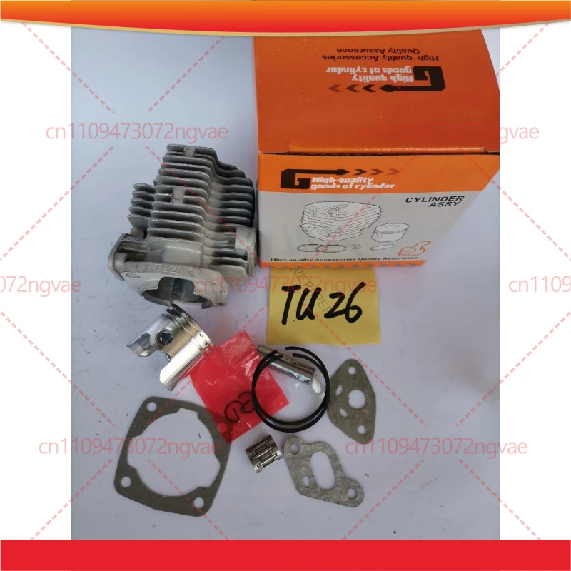 

Аксессуары для газонокосилок и опрыскивателей: комплект цилиндра TU26, головка цилиндра, поршневое кольцо.