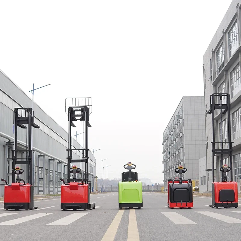 Full Electric Straddle Pallet Stacker Forklift 2000kg 4.5m Battery Double Deep Reach Discharge Electric Stacker