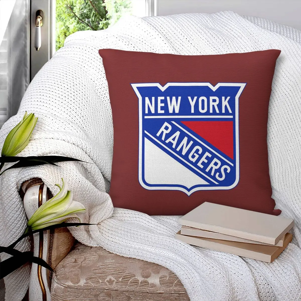 The Great Rangers-york Icon Square Pillowcase Pillow Cover Cushion Zip Decorative Comfort Throw Pillow for Home Living Room