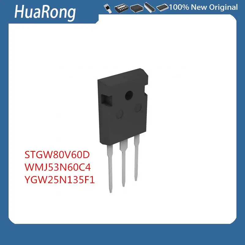 5Pcs/Lot  STGW80V60DF  STGW80V60 GW80V60DF        WMJ53N60C4    YGW25N135F1  YGW40N65F1 TO-247