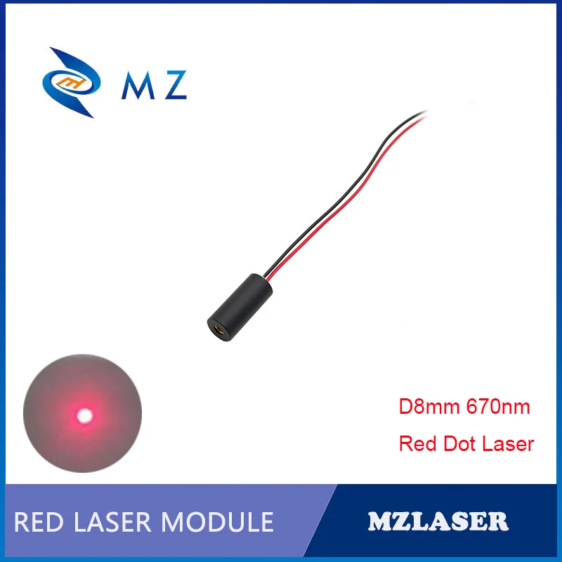 

Red Dot Laser Module Standard D8mm 670nm 0.5mw 1mw 5mw 10mw PMMA Class I Class II Class IIIA Class IIIB Industrial Machine Laser