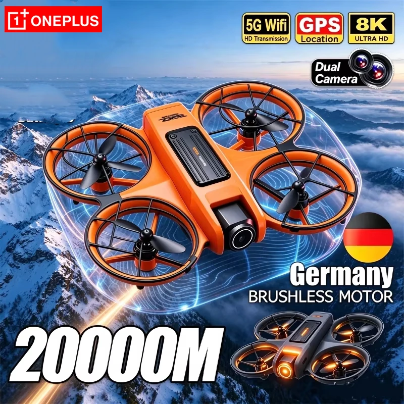 OnePlus S156 Drone 8K Aerial HD Wide Angle Dual Camera 2.4G WIFI Brushless Motor Intelligent Obstacle Avoidance GPS Return Drone