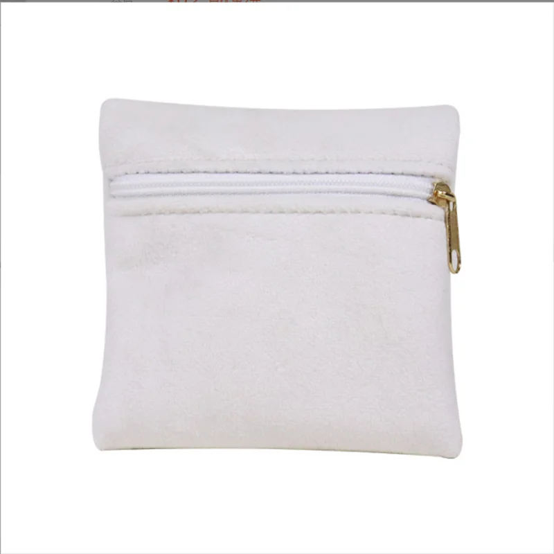 Portable Zipper Velvet Bag Jewelry Ring and Accessory Packaging and Storage Bag Double-sided Velvet Bag