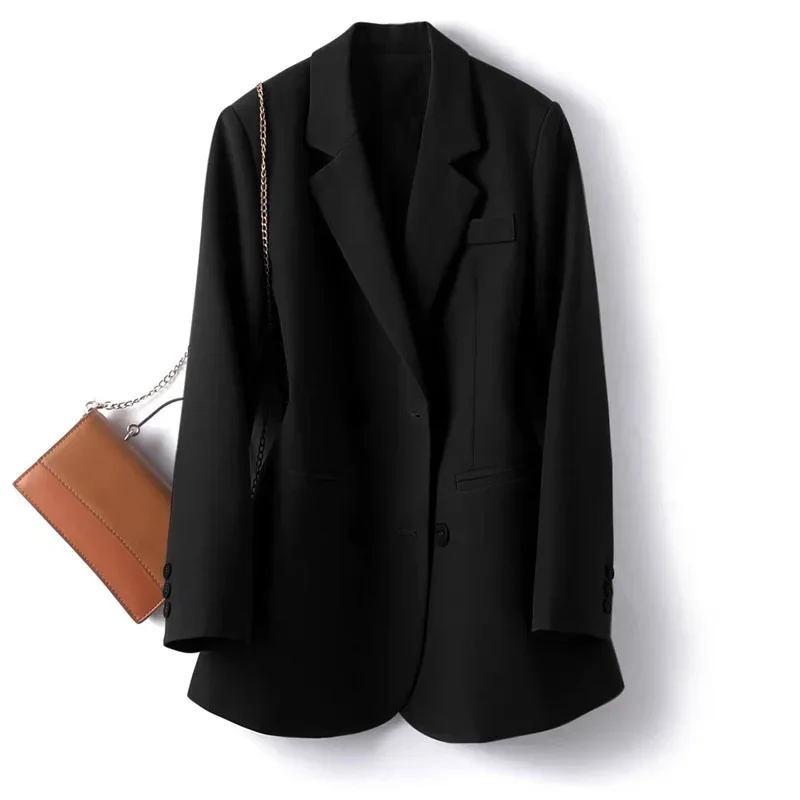 Herbst Damen Blazer Vielseitig Kombinierbar Lässiger Umlegekragen Langarm Anzugjacke für Damen Oberbekleidung Bürodamen Blazer – Detail 5