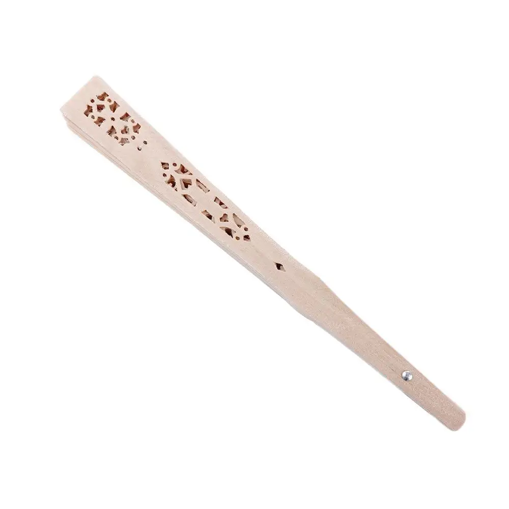Printing Decorative Home Accessories Punched Wood Fan Hollow Dance Hand Fans Photo Prop Tool Folding Fans Hand Held Flower Fans