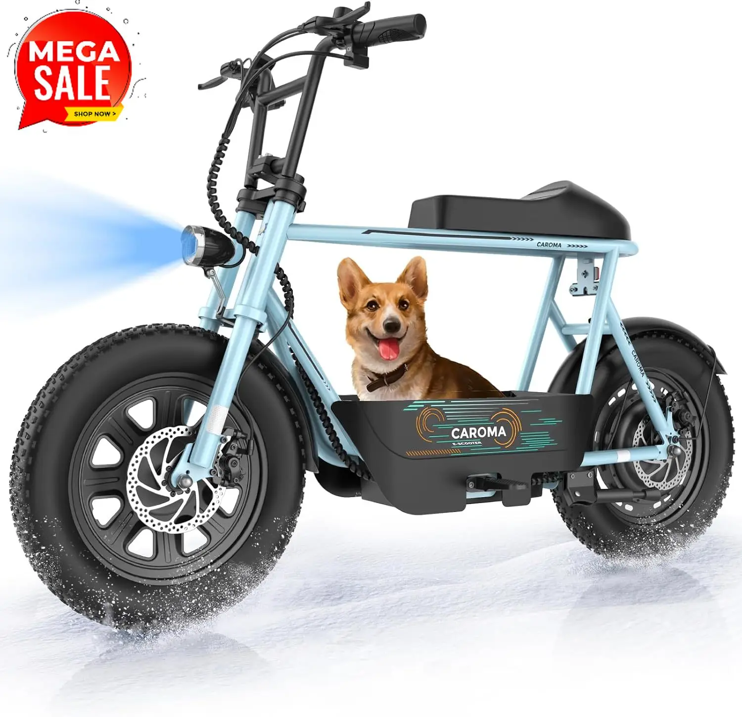Peak 1200W Electric Scooter with Seat, 16