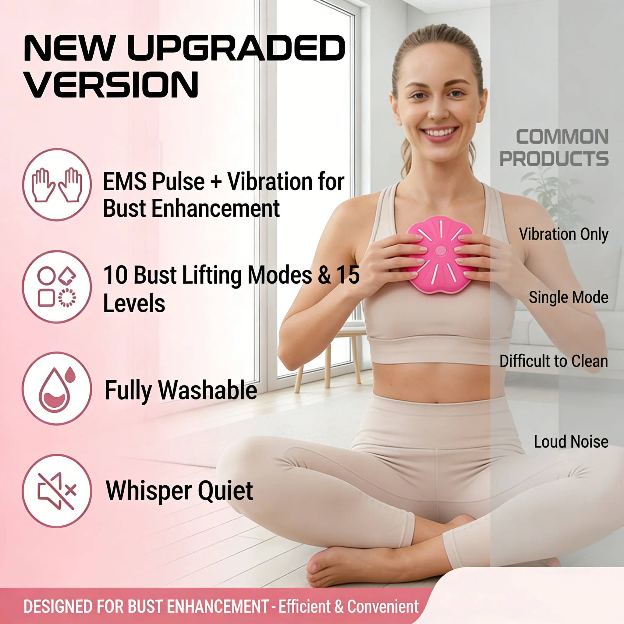 New Breast Massage Boobs, Electric Infrared Electronic Breast Enlargement Health Care Massager for Adult Women