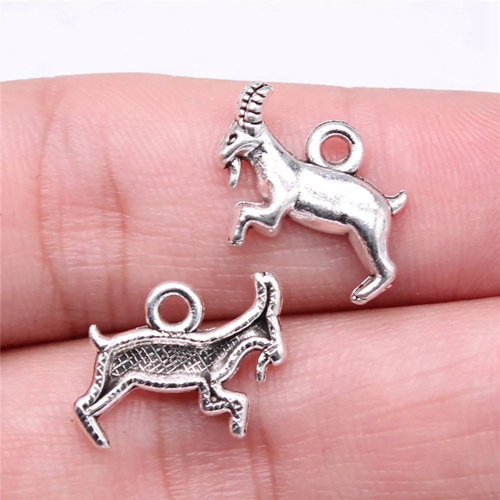 10pcs/lot 18x12mm Billy Goat For Jewelry Making Antique Silver Color 0.71x0.47inch