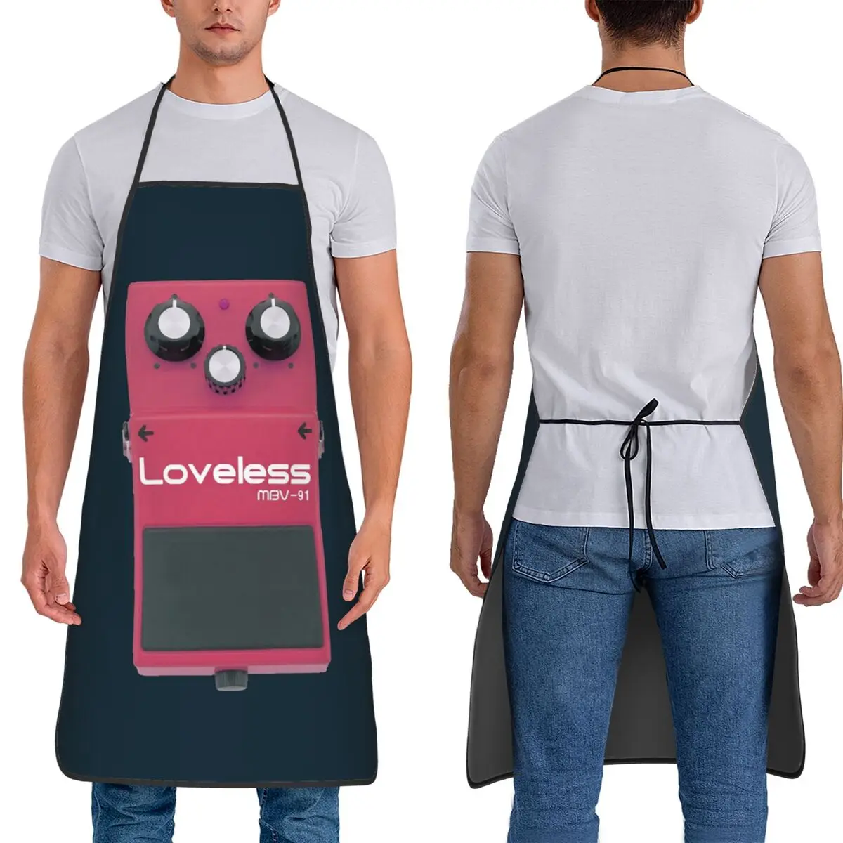 

Loveless Shoegaze Guitar Pedal Aprons Chef Cooking Cuisine Tablier Sleeveless Bib Kitchen Cleaning Pinafore Women Men Painting
