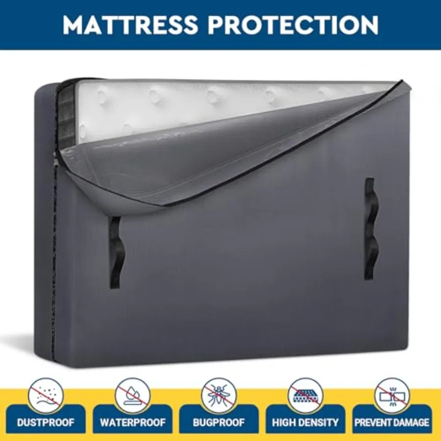Mattress Bags for Moving Extra Thick Mattress Cover with Handles and Zipper Heavy Duty Mattress Protector, Reusable Mattress St