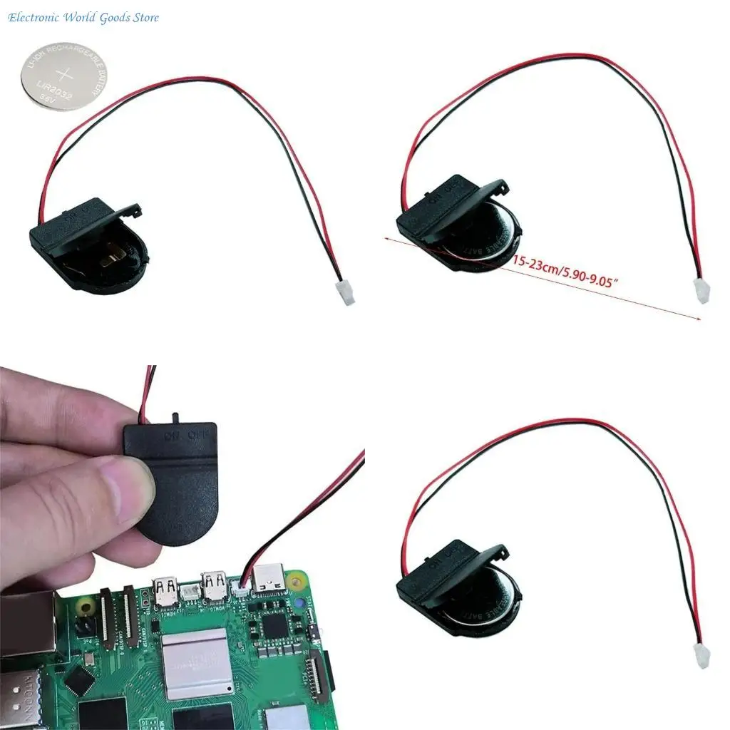 

A3PD Real Time Clock Battery Box Holder Replace for RPi 5 Development Board Accessory